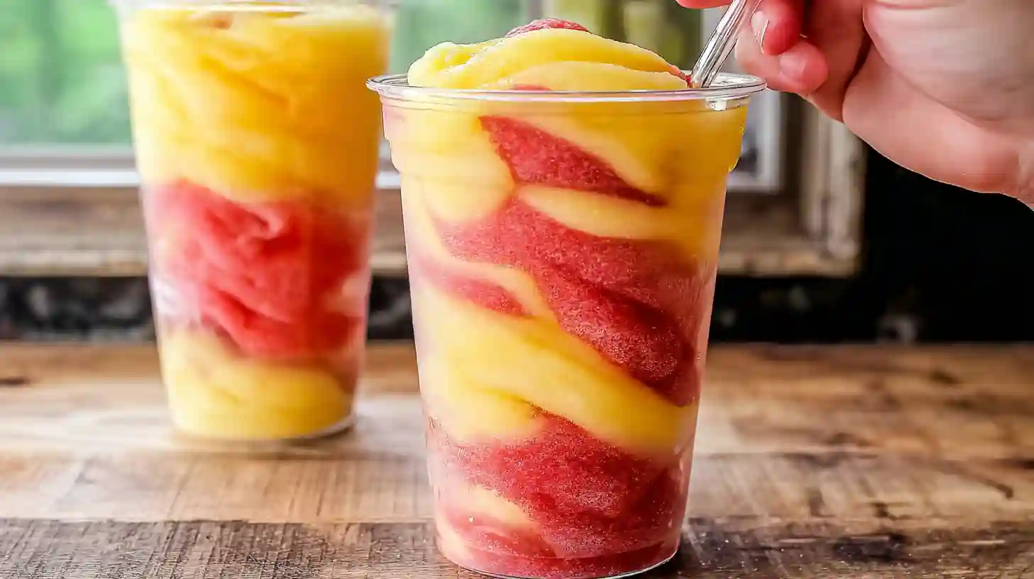 Best Pineapple Strawberry Swirled Slushies Easy healthy
