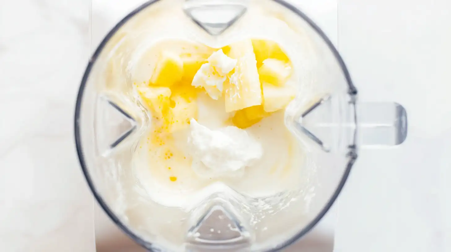 blend-cottage-cheese-pineapple-honey blending cottage cheese pineapple honey – high protein cottage cheese recipes for budget-friendly healthy desserts