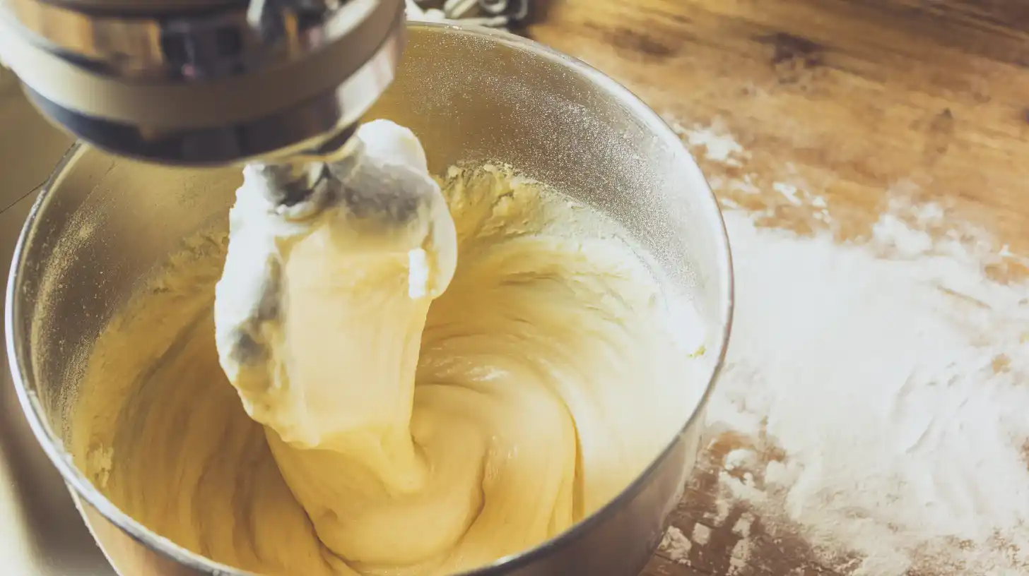 build-lemon-cake-batter Mixing lemon cake batter by alternating dry and wet ingredients