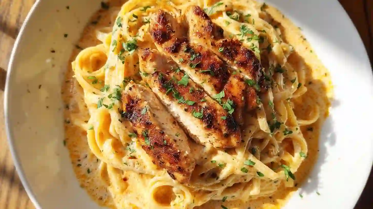 Cajun Chicken over Creamy Parmesan Linguine: Perfect Dinner