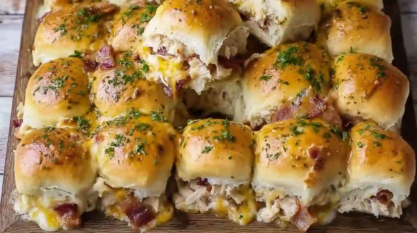 Chicken Bacon Ranch Sliders Recipe Cheesy and Easy