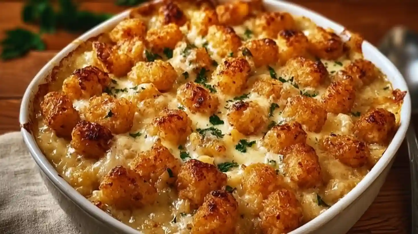 Creamy Chicken Alfredo Tater Tot Casserole That Feeds the Soul