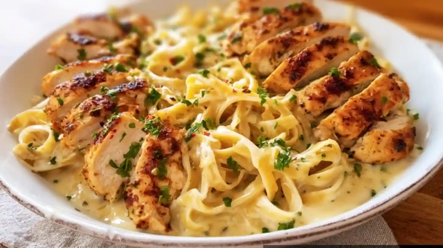 Creamy Mozzarella Chicken Linguine in Garlic Cajun – Comfort