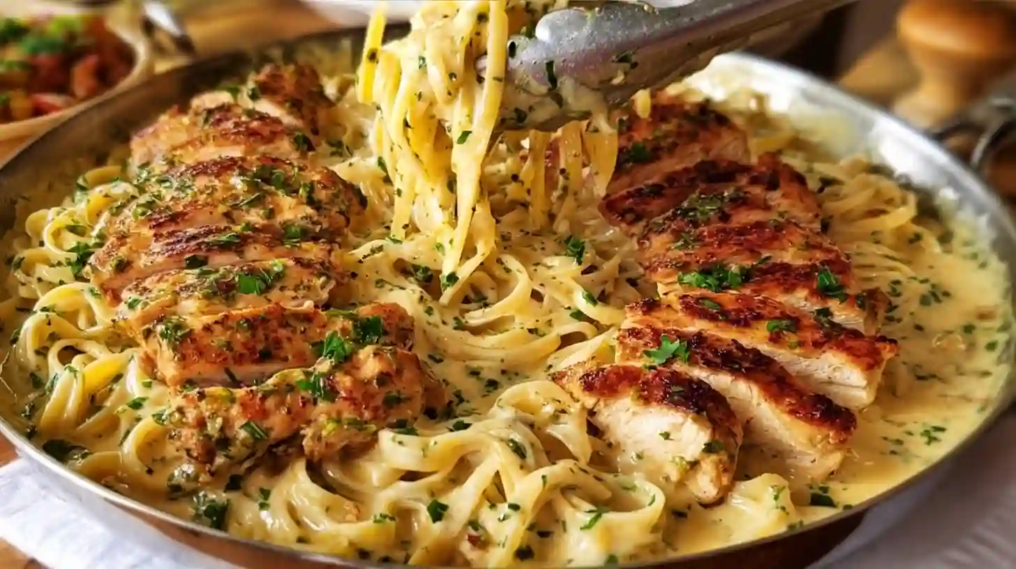 Creamy Mozzarella Chicken Linguine in Garlic Cajun – Comfort