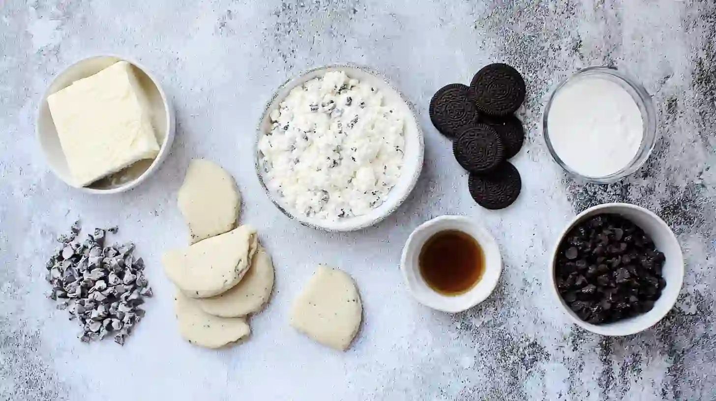 crispy-cheesecake-cookie-croffles-ingredients Filling and folding croffle dough with cream cheese.Healthy breakfast spreads