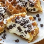 Crispy Cheesecake Cookie Croffles Recipe with Oreos and powdered sugar – indulgent dessert idea for busy moms.featured-image