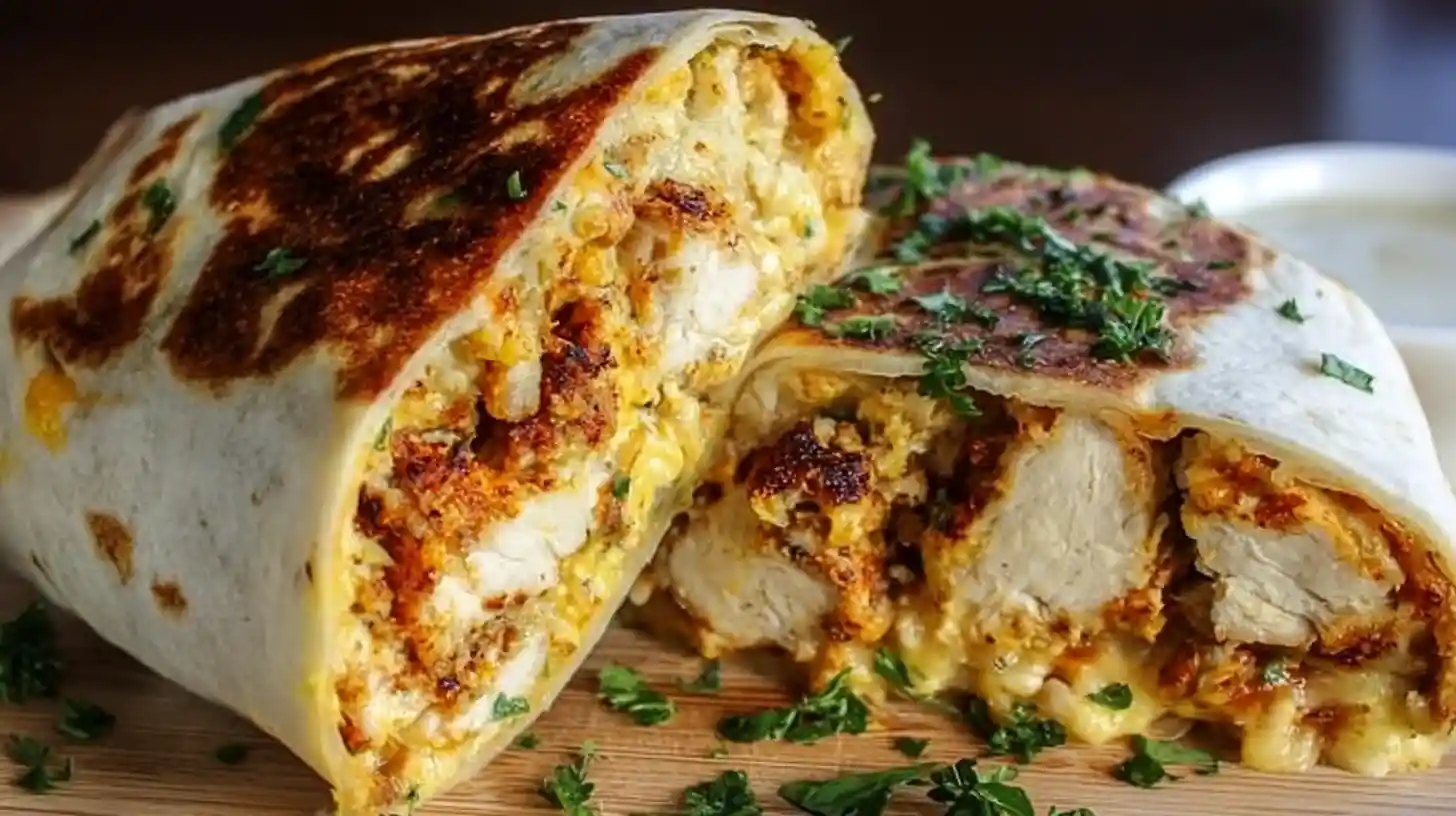 Crispy Parmesan Garlic Chicken Burritos Recipe That’s Fast, Cheesy