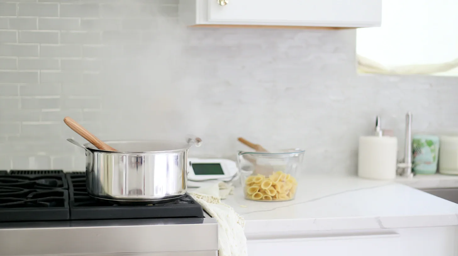 crockpot-chicken-broccoli-mac-cheese-step-3 Step 3 Crockpot Chicken and Broccoli Mac and Cheese – quick parboil shell pasta for easy budget-friendly family meals.quick pasta meals for familie