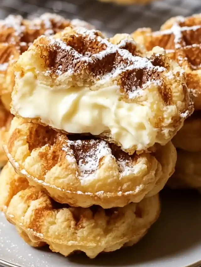 Crispy Cheesecake Cookie Croffles