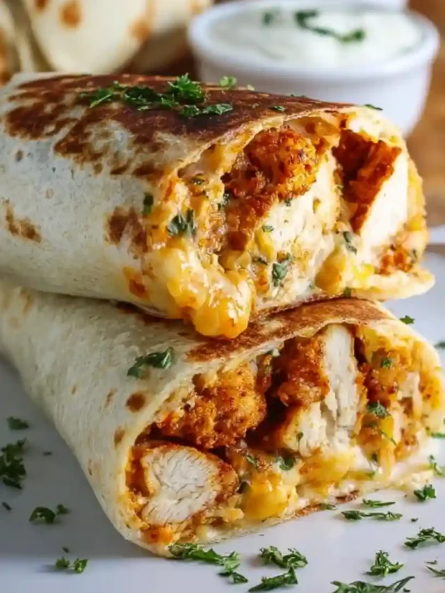 Crispy Parmesan Garlic Chicken Burritos Recipe