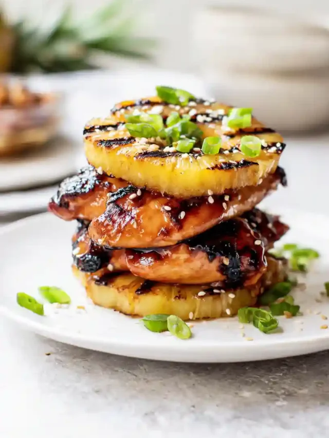 Hawaiian Huli Huli Chicken Stack Recipe