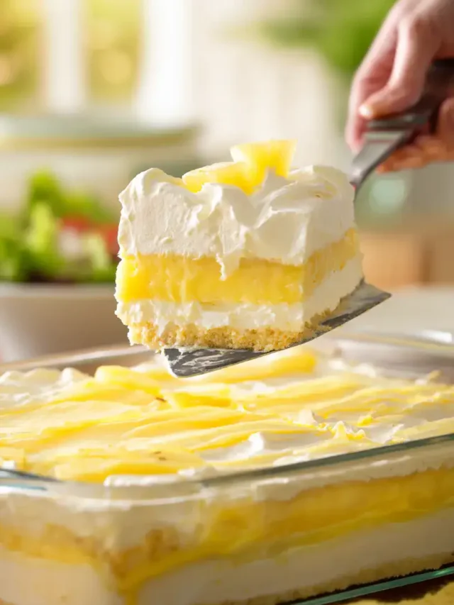No-Bake Pineapple Heaven Cheesecake Dessert