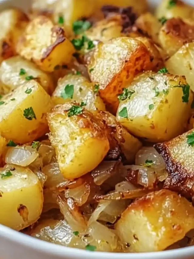 Oven Fried Potatoes and Onions Grandma Recipes