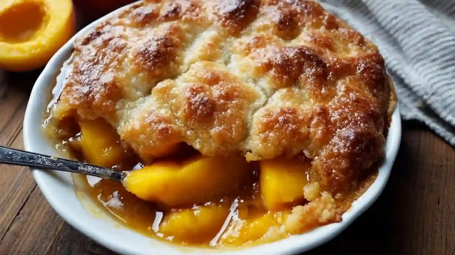 Double Crust Brown Butter Peach Cobbler: Old-Fashioned Flavor