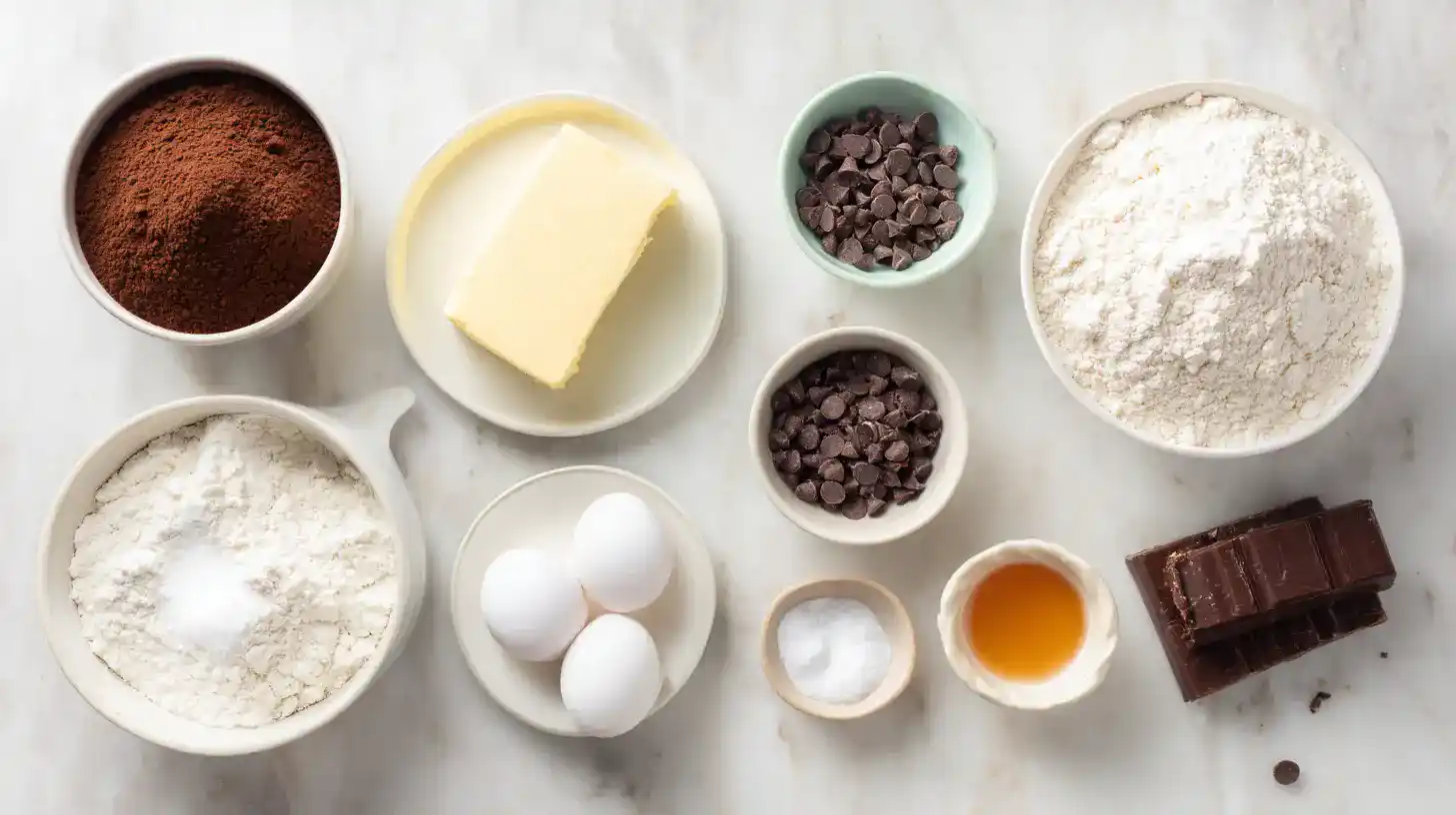 easy-brownie-muffins-recipe-ingredients ingredients for Easy Brownie Muffins Recipe