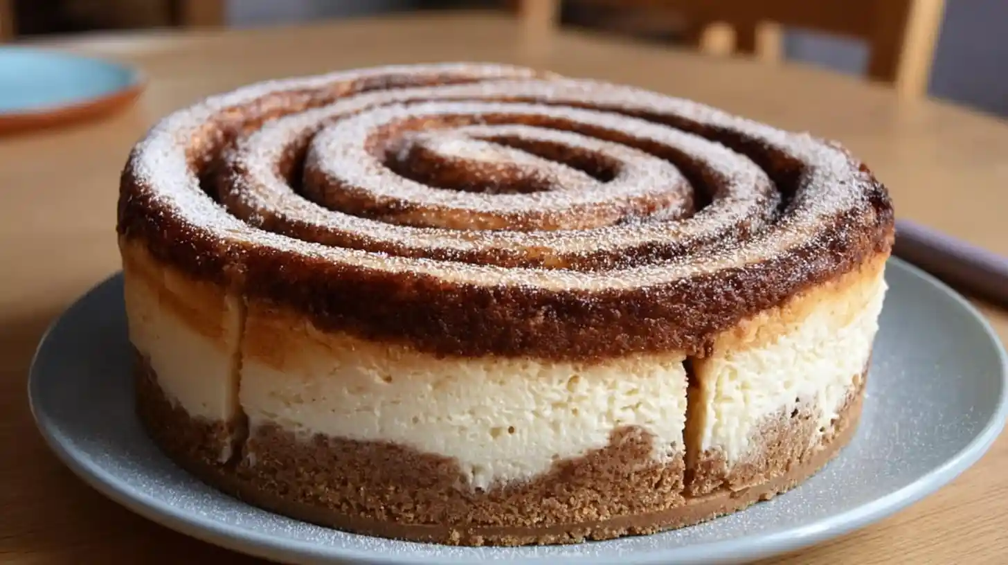 Easy Cinnamon Roll Honeybun Cheesecake Creamy, Swirled