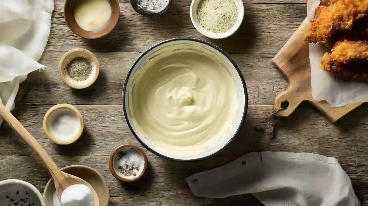 easy-crack-chicken-tenders-mayo-ranch-coating Mixing mayo Parmesan ranch coating for Easy Crack Chicken Tenders – high protein low carb chicken recipe prep