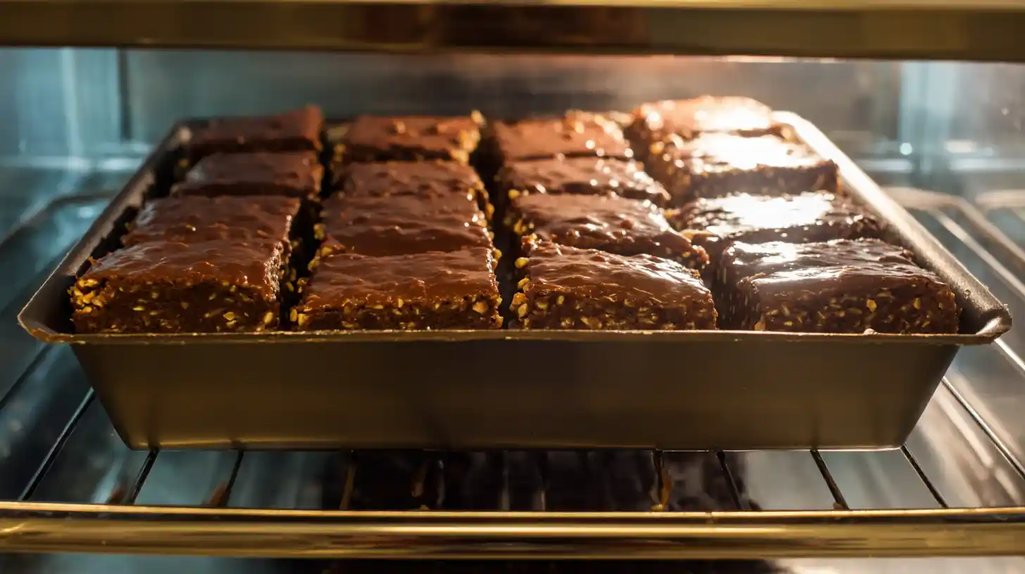 final-chill-chocolate-coconut-bars Chocolate-covered coconut bars setting in the refrigerator
