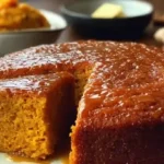 Serve Flourless Sweet Potato Ginger Cake fresh from oven