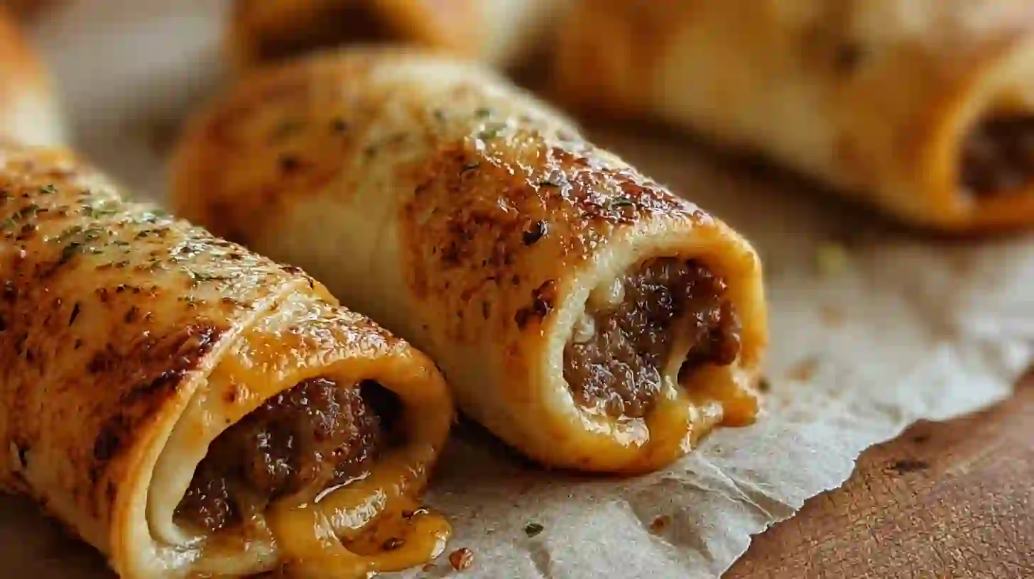 Garlic Butter Beef Rollups – Crispy, Cheesy
