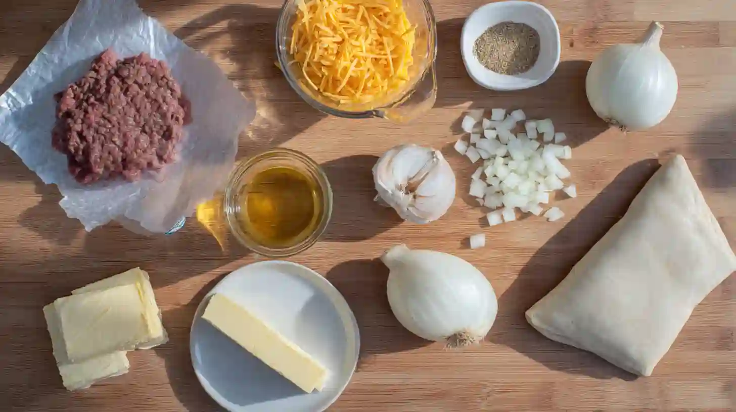 garlic-butter-beef-rollups-ingredients Ingredients for garlic butter beef rollups