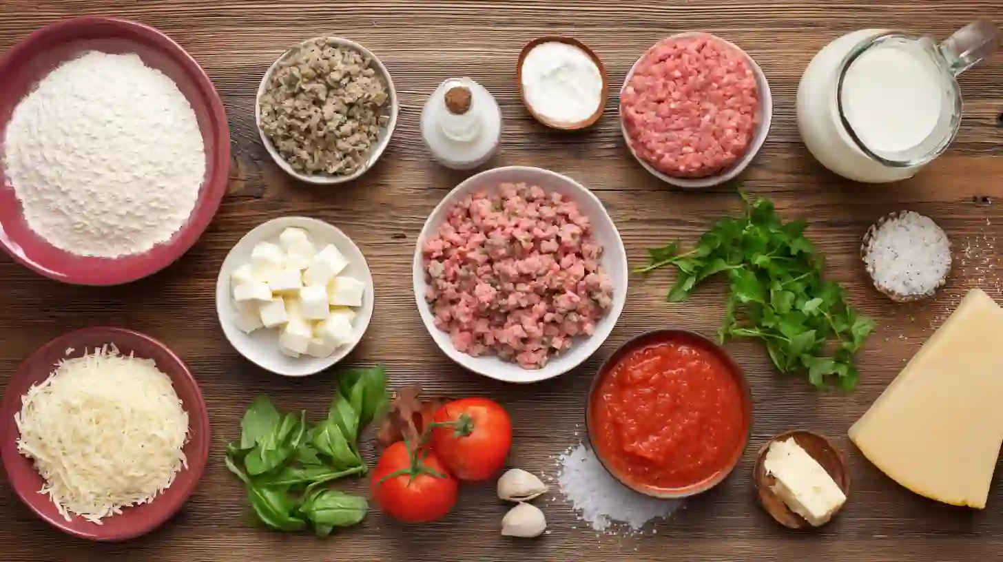 homemade-school-pizza-Recipe-ingredients Homemade School Pizza Recipe ingredients laid out