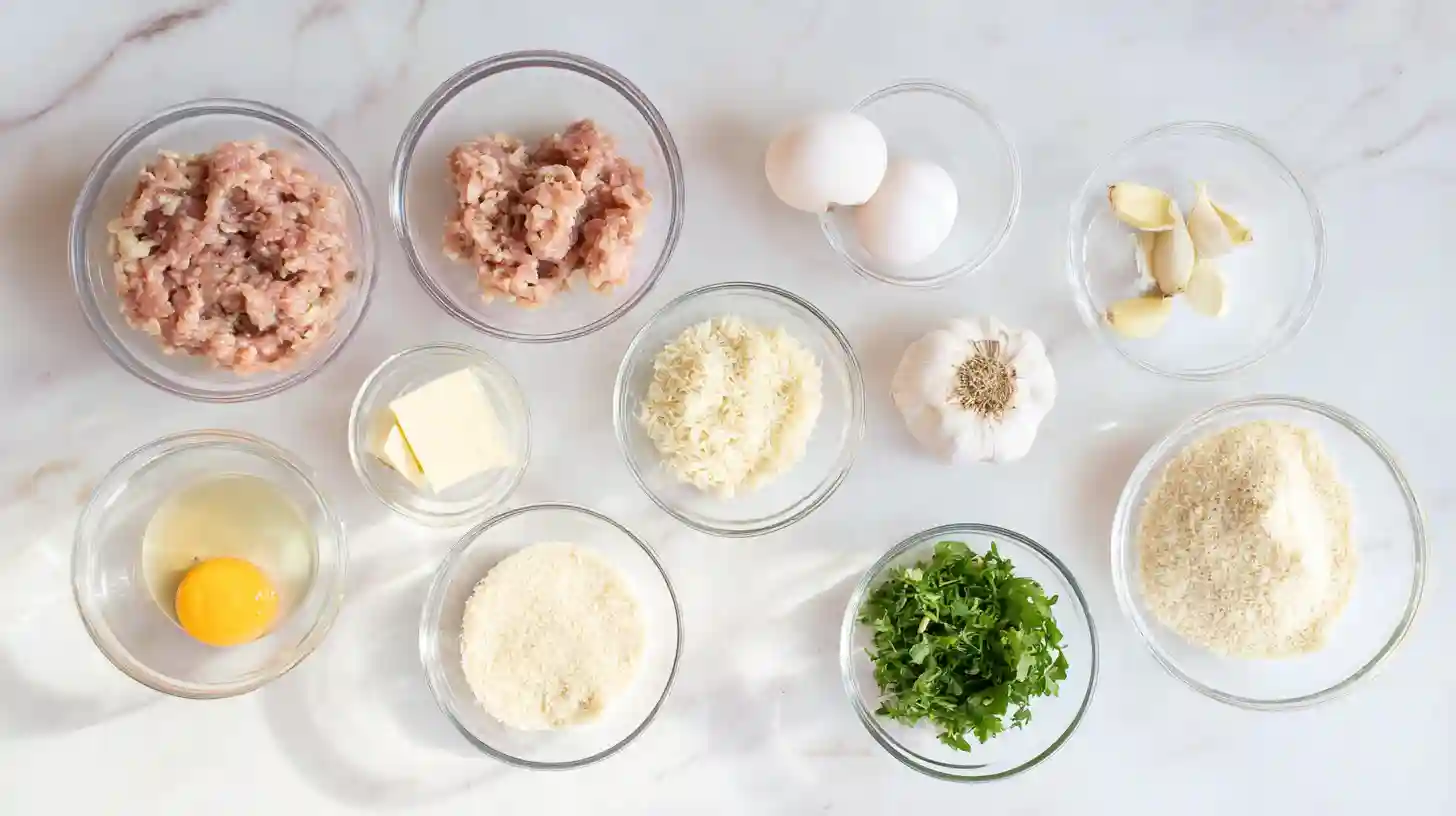 melt-in-your-mouth-garlic-parmesan-chicken-meatloaf-ingredients Melt in Your Mouth Garlic Parmesan Chicken Meatloaf ingredients – healthy meal prep for families