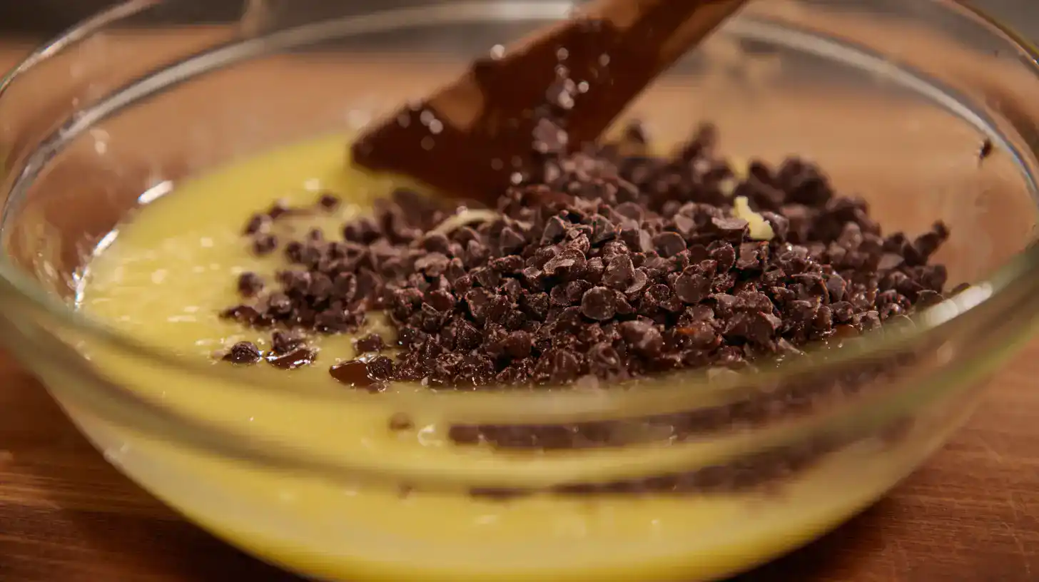 melting-chocolate-butter-brownie-muffins melting butter and chocolate for easy brownie muffins