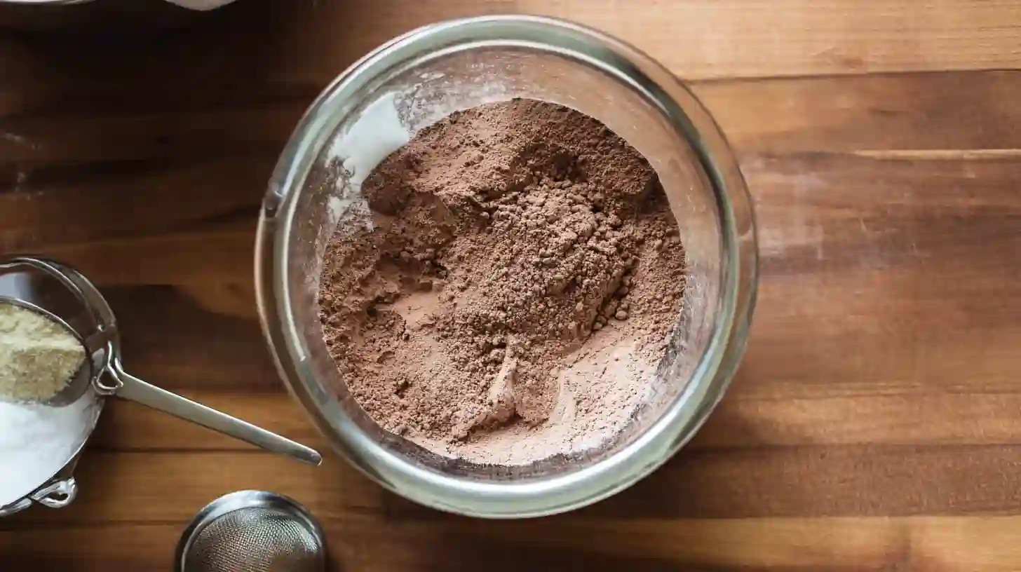 mixing-dry-ingredients-brownie-muffins mixing dry ingredients for easy brownie muffins recipe
