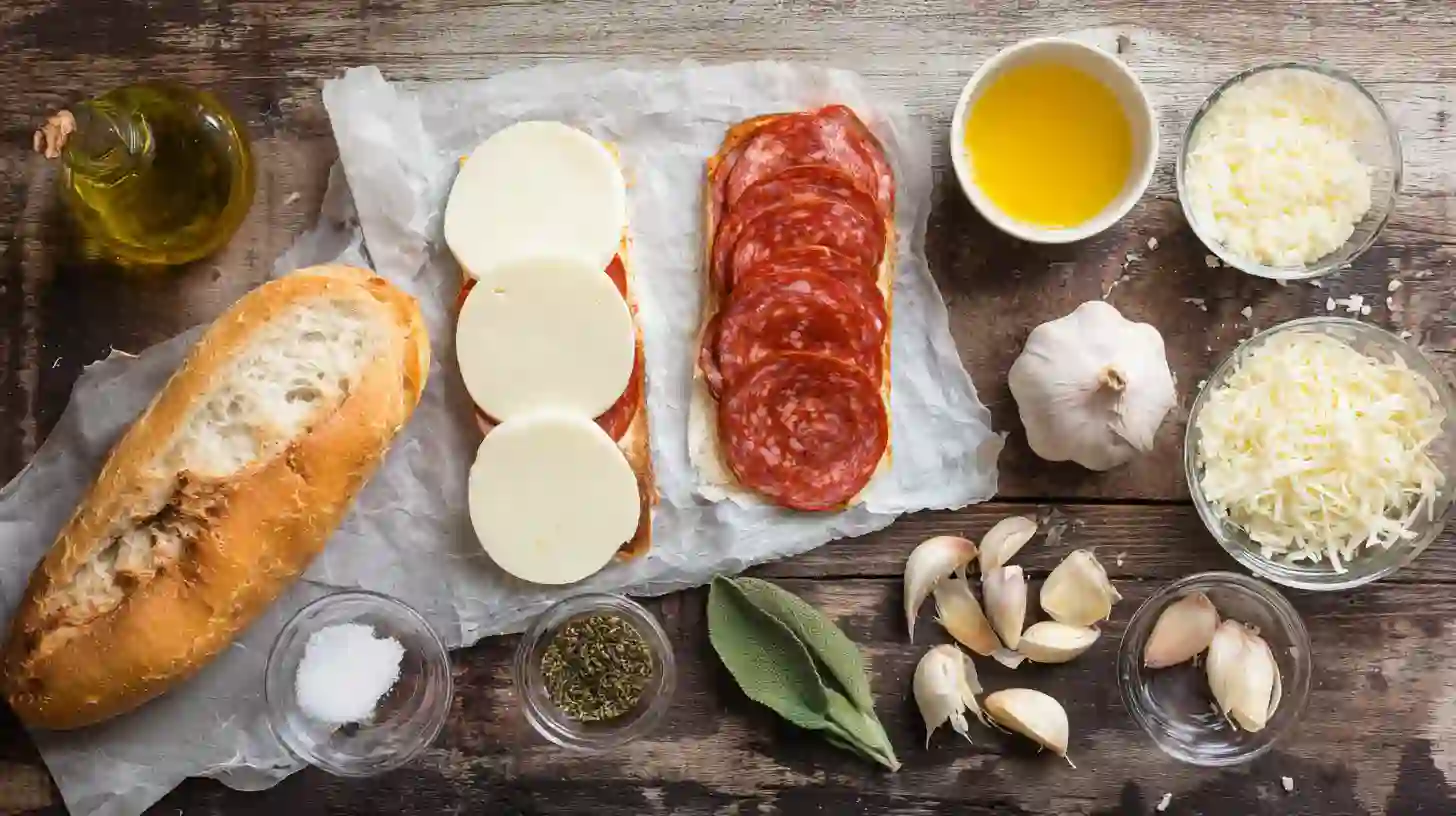 pizza-grilled-cheese-sandwich-Recipe-ingredients Ingredients for Pizza Grilled Cheese Sandwiches Recipe
