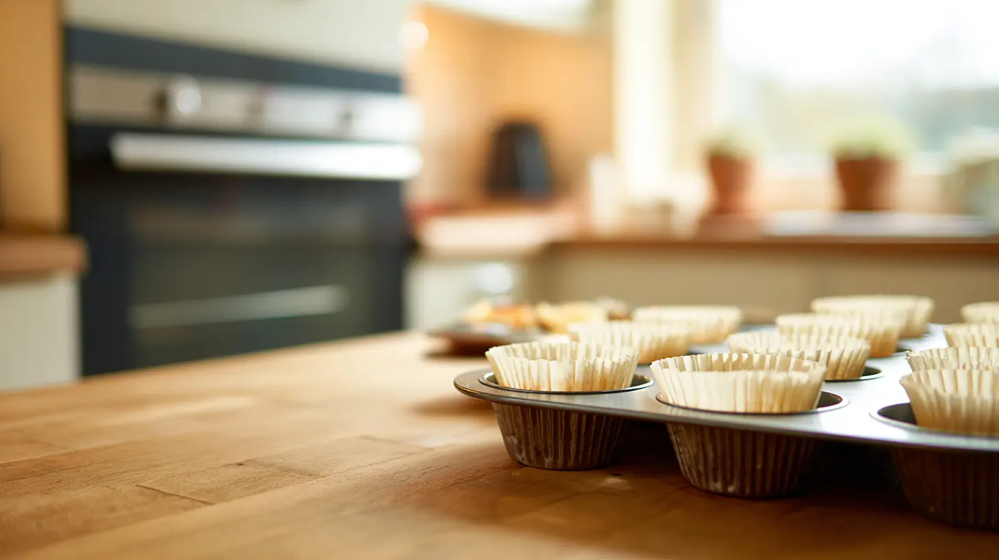 preheat-oven-line-muffin-tin preheating oven and lining muffin tin for brownie muffins