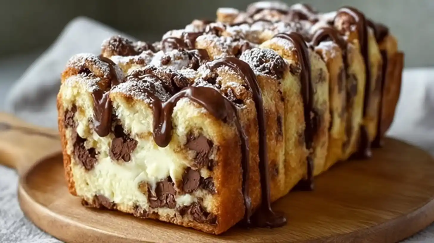 Pull Apart Cookie Dough Cheesecake Loaf Recipe Gooey & Irresistible