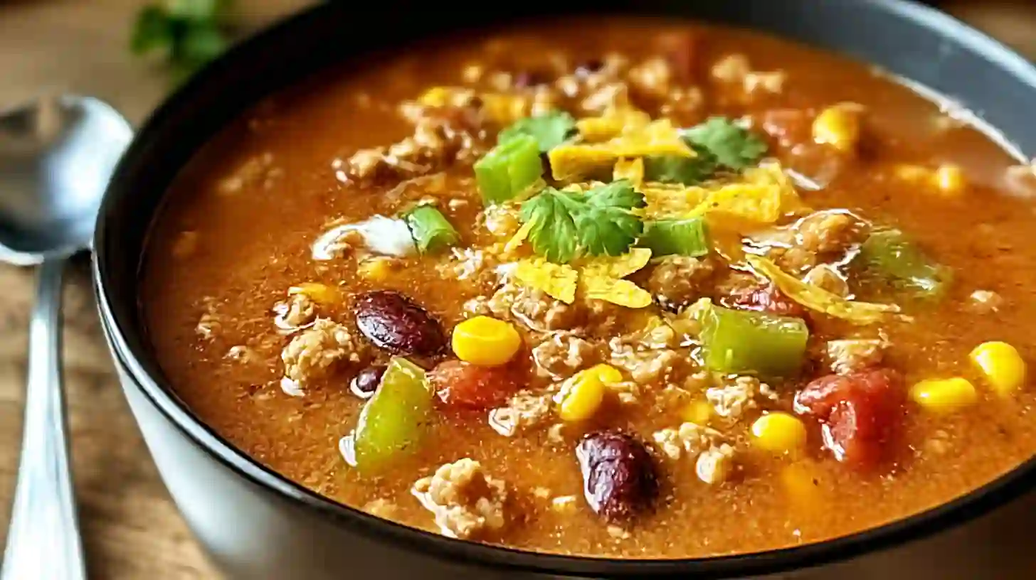 ranch-taco-soup-tex-mex-dinner-ideas served ranch taco soup with toppings – hearty soups for cold weather