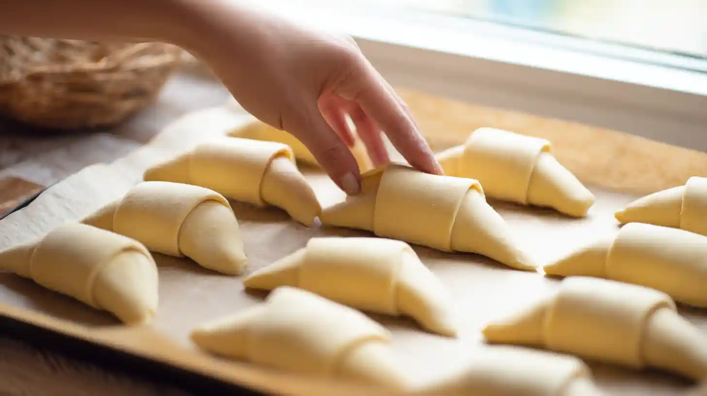 rolling-beef-crescent-rollups Rolling beef and cheese into crescent dough