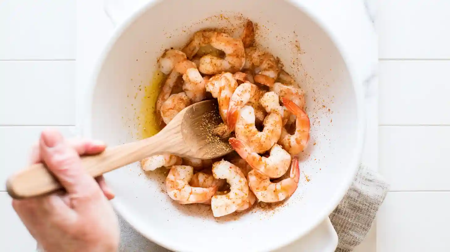 seasoned-air-fryer-garlic-parmesan-shrimp-step1 seasoning shrimp for air fryer – healthy shrimp recipes for dinner, high protein air fryer meals