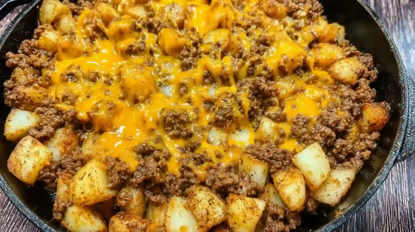 Sloppy Joe Potato Skillet That’s Easy, Cheesy