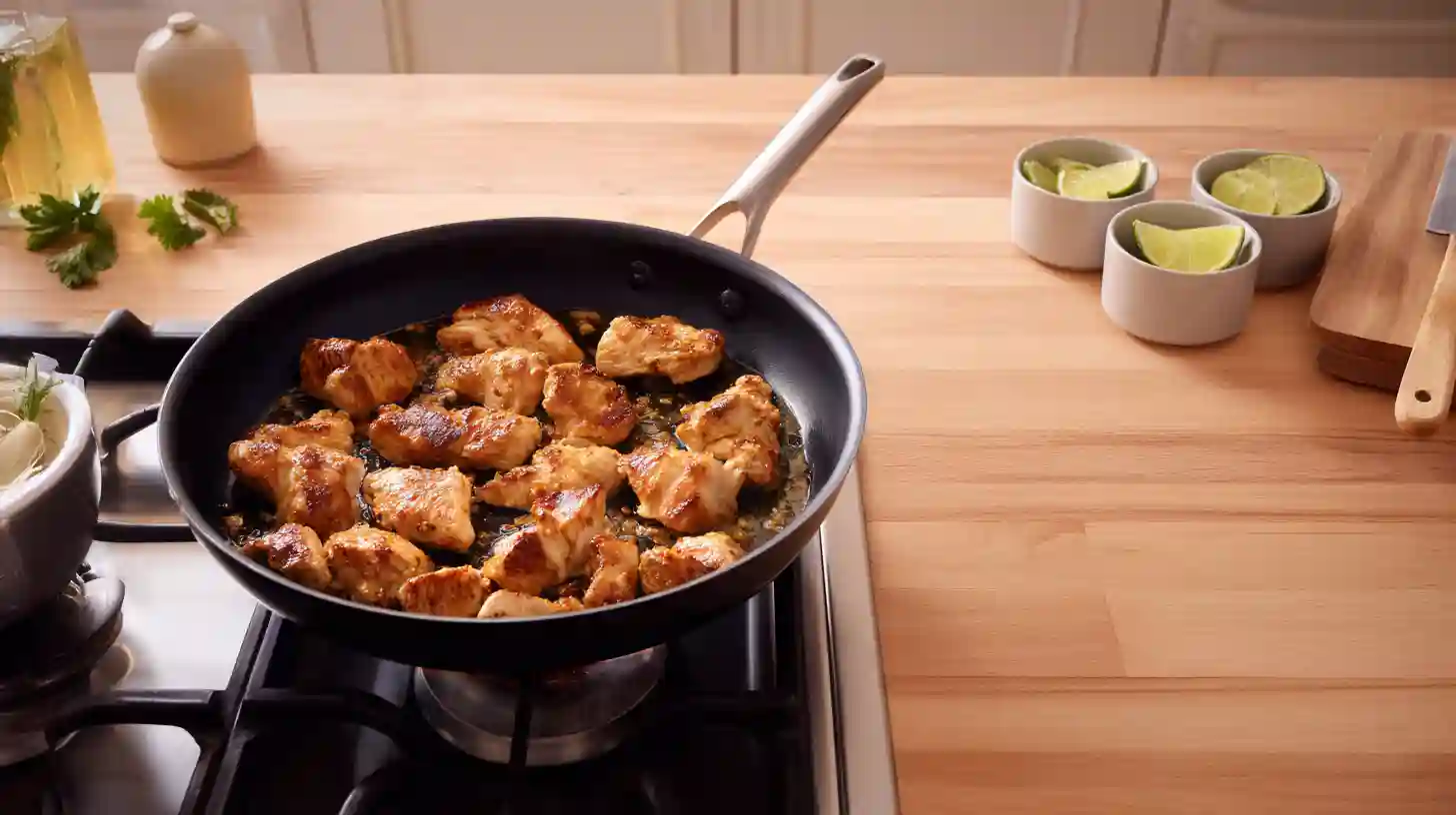 step-2-cooked-honey-lime-chicken-avocado-rice-stack Honey Lime Chicken and Avocado Rice Stack cooked chicken – healthy chicken and rice recipe for easy high-protein dinner