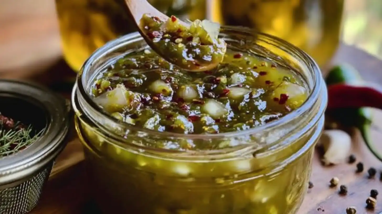 strain-bottle-fermented-hot-sauce-smooth-dill Straining and bottling homemade gut-healthy fermented hot sauce for long shelf life