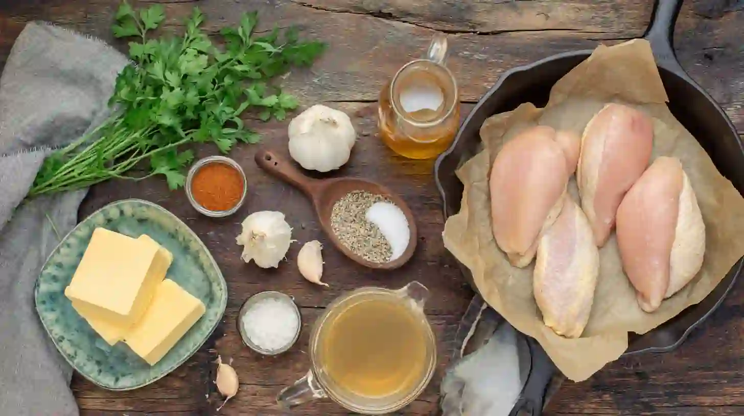 texas-roadhouse-butter-chicken-skillet-Bliss-ingredients Texas Roadhouse Butter Chicken Ingredients – best skillet chicken recipe for families
