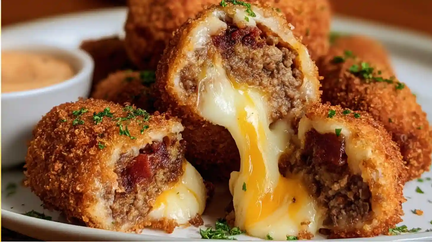 Bacon Cheeseburger Loaded Mozzarella Stick Bombs Crispy Comfort