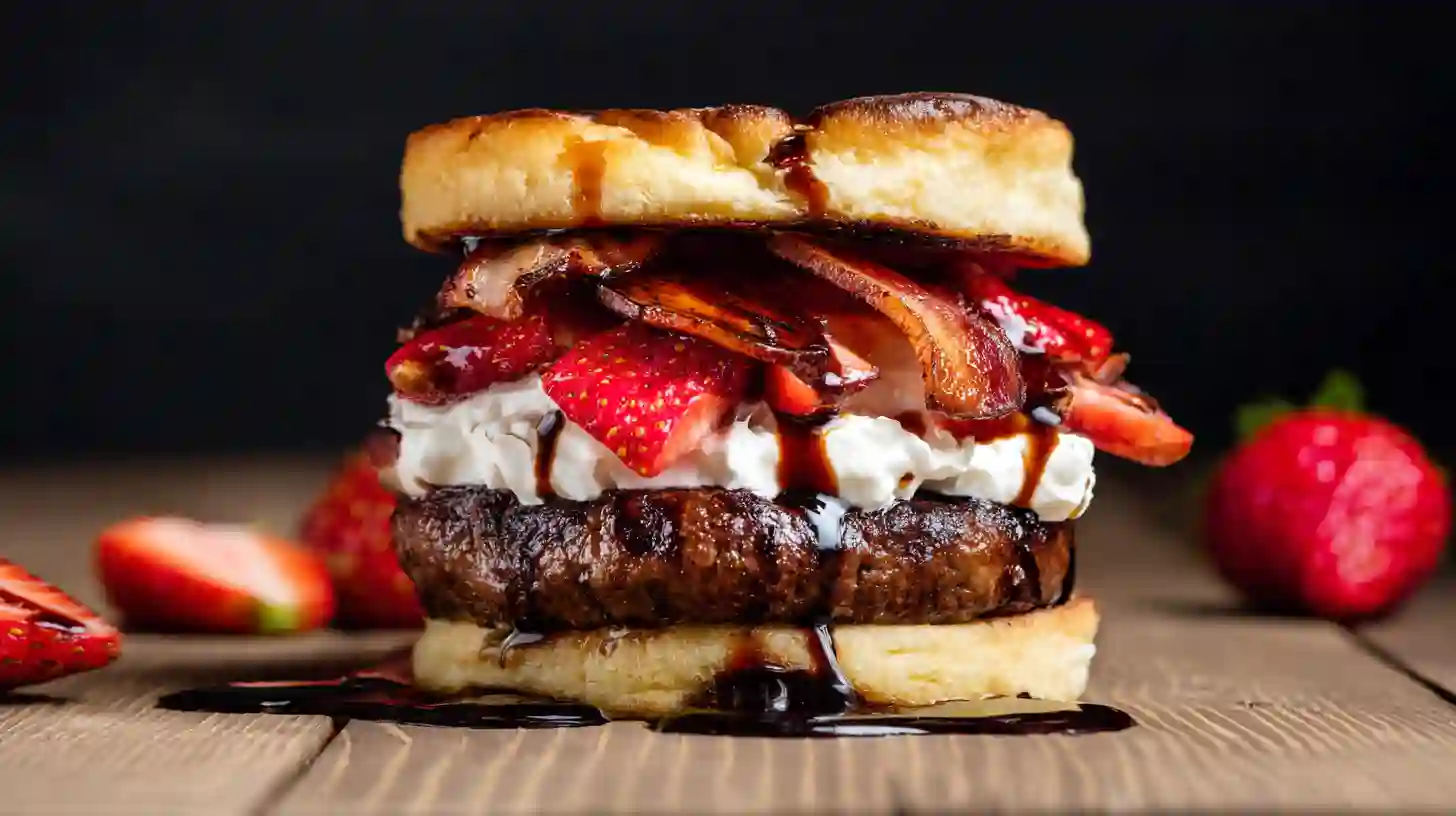 Bacon Strawberry Shortcake Burger: A Sweet & Savory Summer Hit