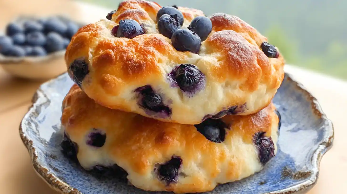 Blueberry Fluffy Cottage Cheese Cloud Bread Light & Easy Recipe