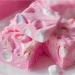 Bubblegum Cloud Fudge recipe, a pink fudge dessert for holiday candy recipes and easy dessert recipes for families