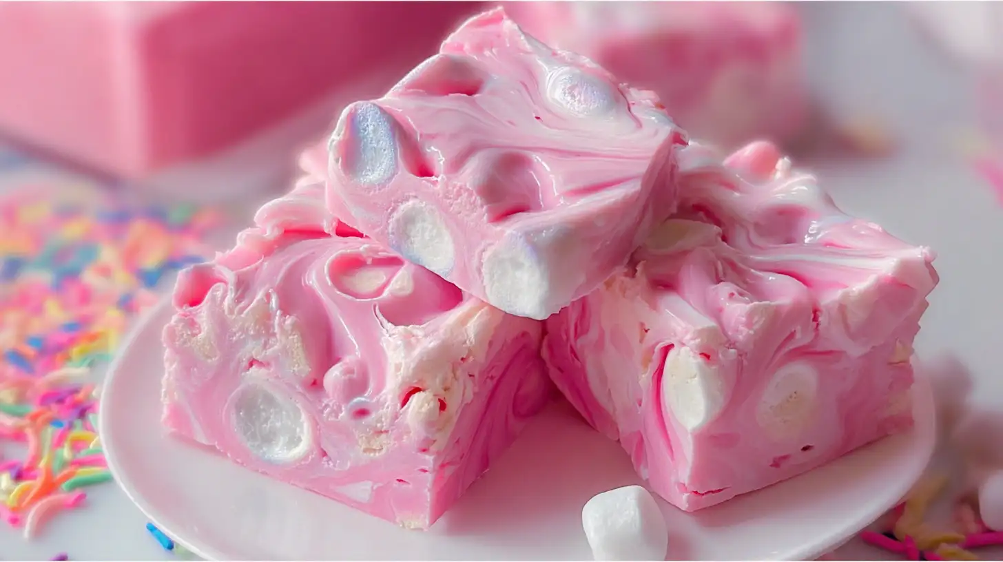 Bubblegum Cloud Fudge Recipe That’s Colorful & Easy