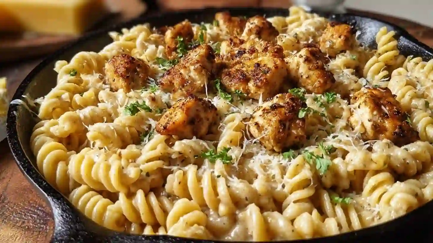Cheesy Cajun Garlic Chicken Rotini Skillet Creamy Comforting
