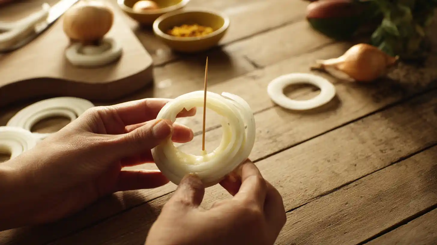 cheesy-mozzarella-onion-rings-assembly-step Cheesy Mozzarella Onion Rings assembly – step-by-step comfort food recipe for busy nights
