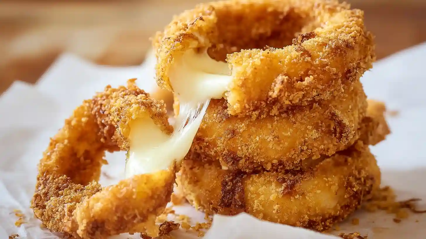 Cheesy Mozzarella Onion Rings Crispy Comfort Food for Busy Nights