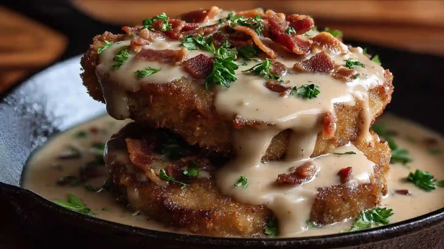 Country Fried Pork Chops with Bacon Gravy – Crispy Southern Classic