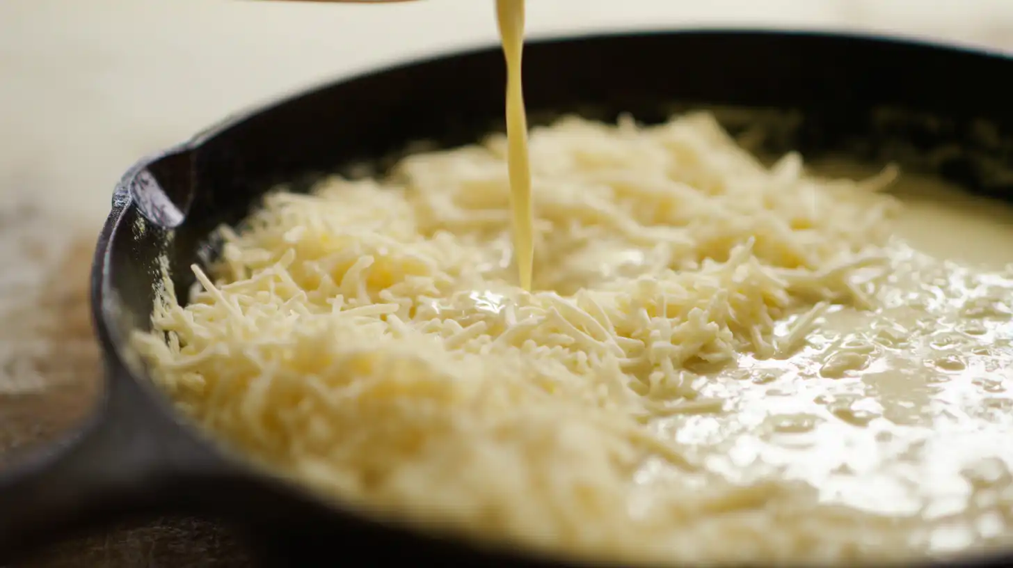 creamy-cajun-garlic-sauce-skillet Creamy Cajun garlic sauce in skillet – Cheesy Cajun Garlic Chicken Rotini Skillet Recipe, best pasta pots for family dinners, creamy Cajun pasta