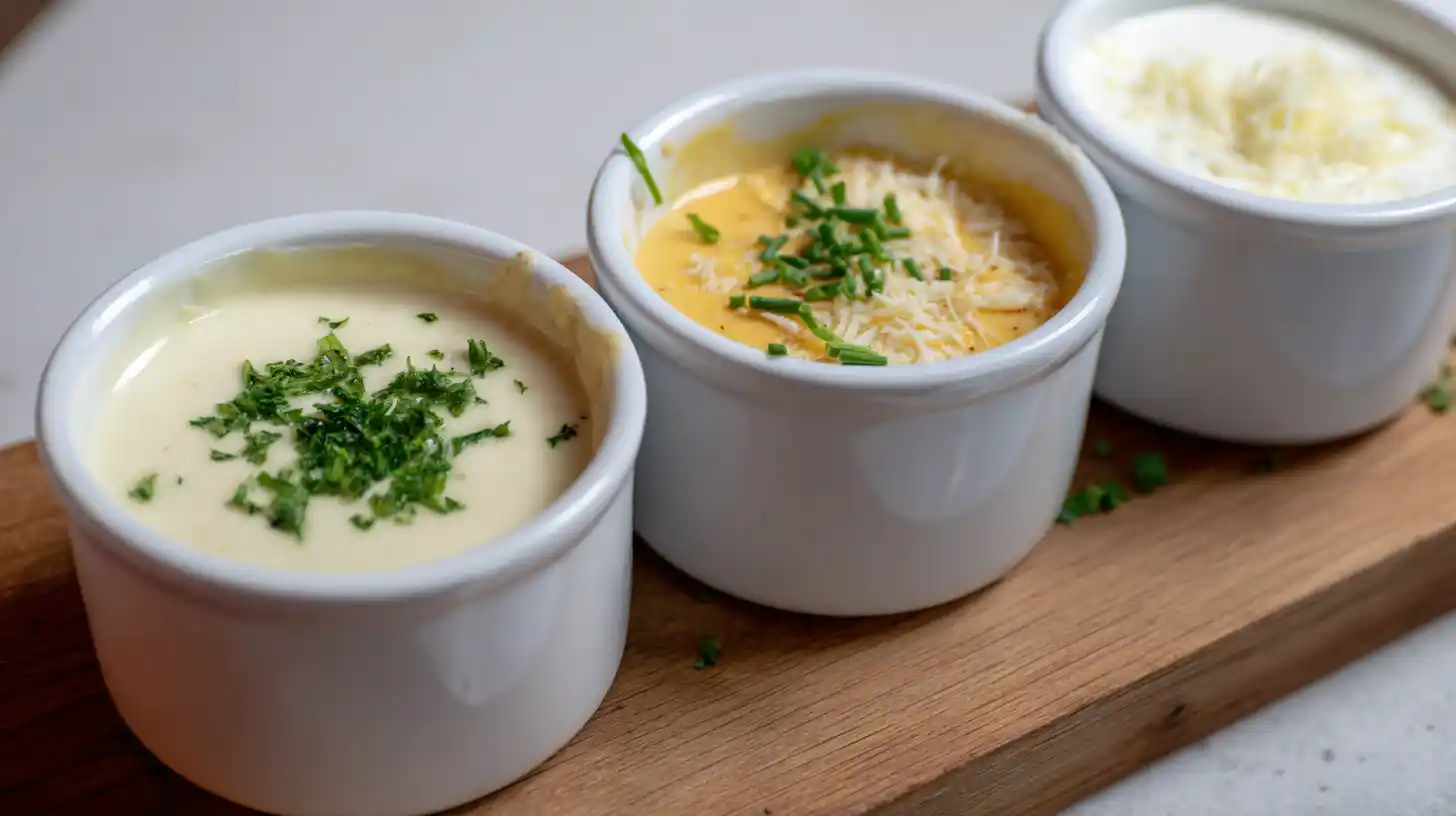 creamy-philly-cheesesteak-pasta-sauce-variations Three creamy pasta sauces – provolone cream sauce, beer-cheese sauce, and Greek yogurt Parmesan sauce – perfect for Philly cheesesteak pasta and gourmet comfort food recipes